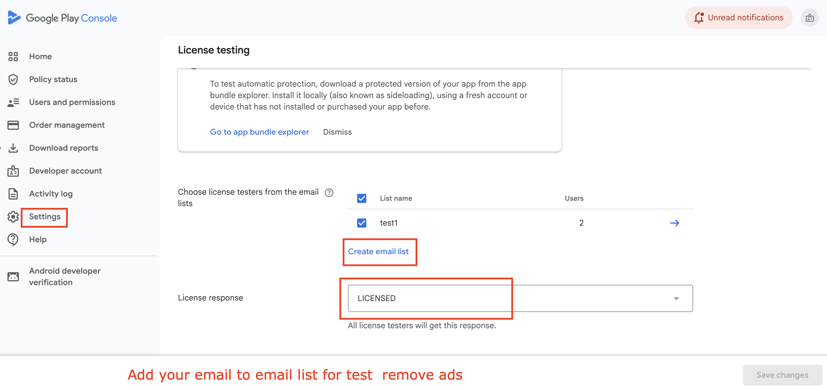 Play Console licensed testers for billing