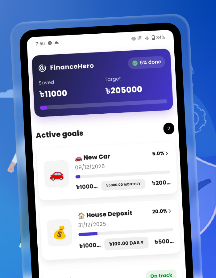 Finance Hero UI preview